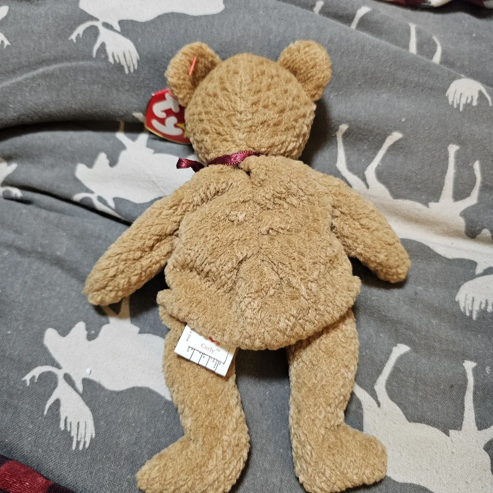 Beanie babies PVC TY Curly bear RARE - Picture 3 of 5